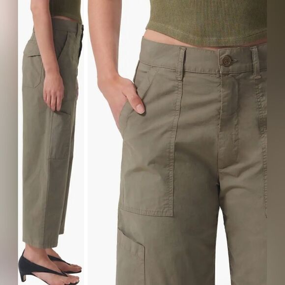 Agolde Daria High Rise Straight Leg Cropped Ultility Pants In Duffle Size 28 NWT - Picture 9 of 13